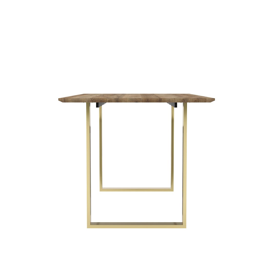 Antibes Russet Natural Wood & Gold Dining Table | 6 Seater